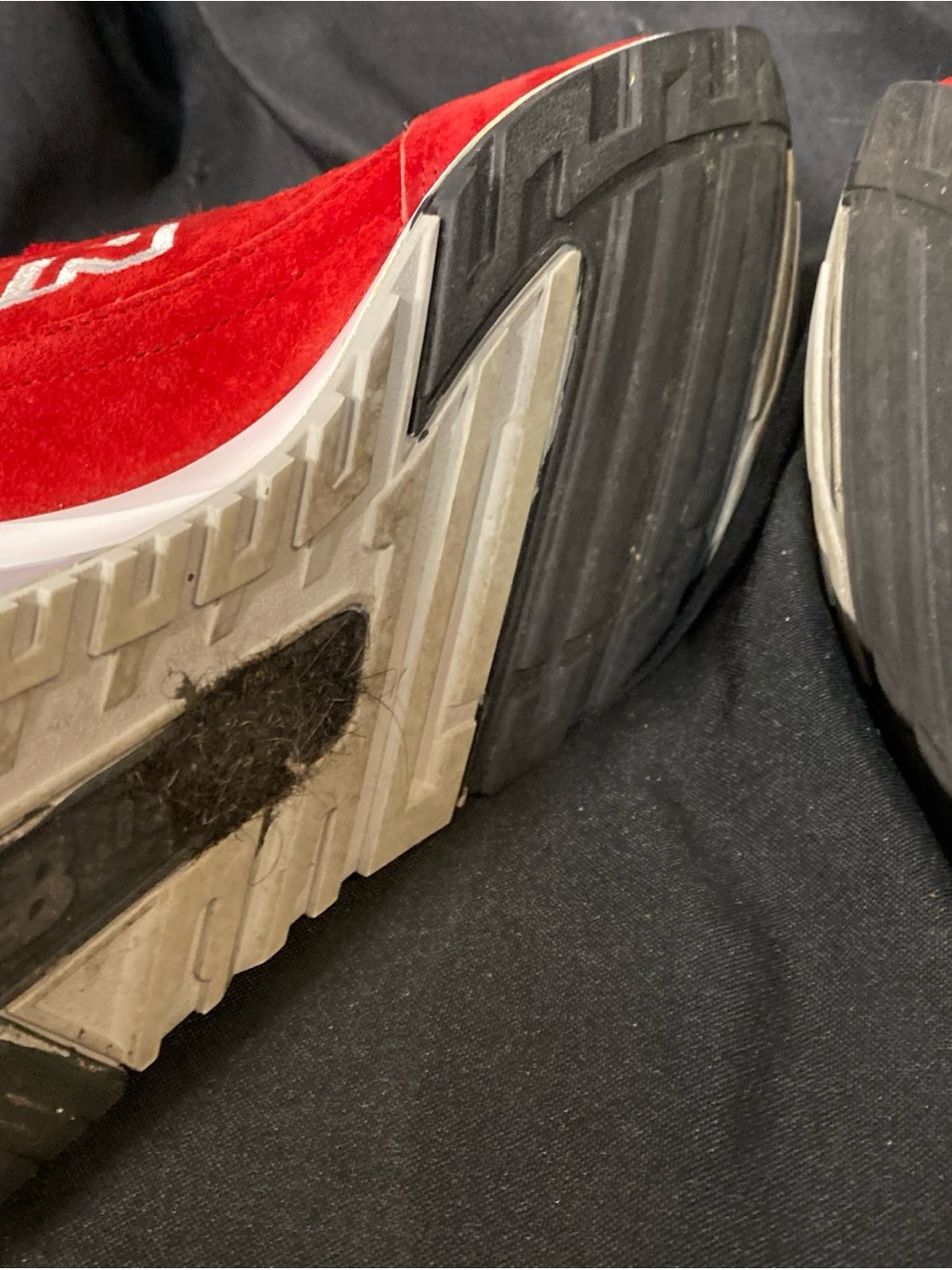 New Balance Red & Gray Suede Mesh Sneaker 991.5 Size 11 - Picture 8 of 8